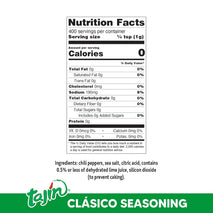 Tajin Clásico Seasoning Gluten-Free Authentic Mexican Chili Lime Spice Blend 14 oz (Pack of 2)