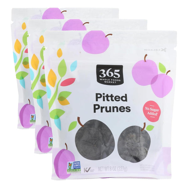 365 by Whole Foods Market Pitted Prunes, 8 oz - Natural Dried Fruit Snack