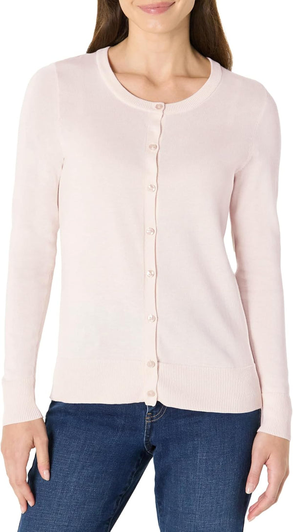 Amazon Essentials Women's Lightweight Crewneck Cardigan Sweater (Available in Plus Size)