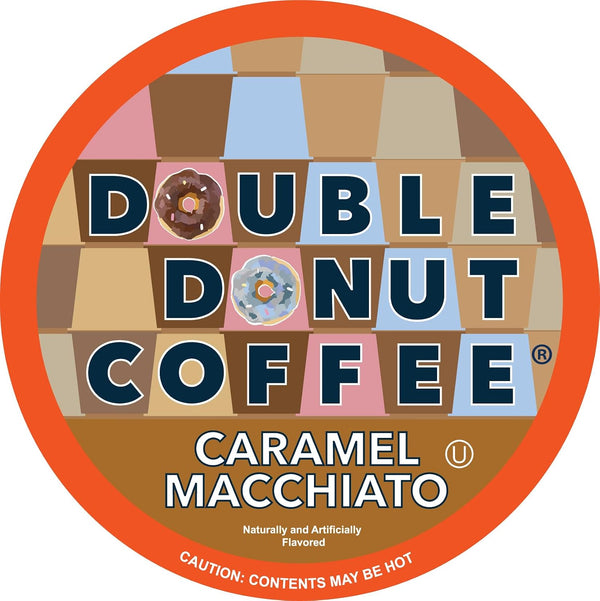 Double Donut Coffee Cappuccino Pods for Keurig K Cups Brewers, 24 Count