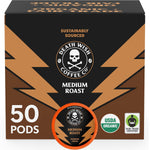 Death Wish Coffee Medium Roast Single Serve Pods 50 Count