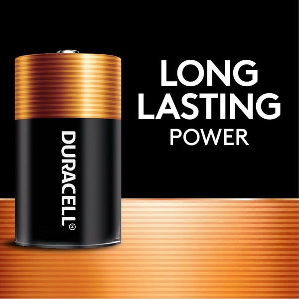 Duracell Coppertop D Batteries, 4 Count (1 Pack), D Battery with Long-lasting Power, All-Purpose Alkaline Battery for Household and Office Devices