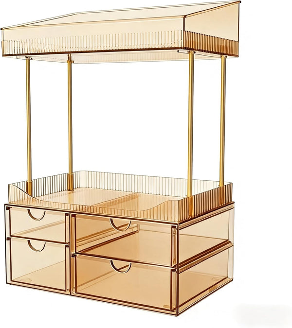 4-Tier Makeup Organizer with 4 Drawers for Countertop Storage