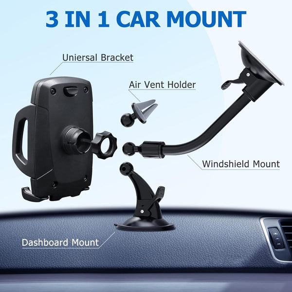 Vansky 3-in-1 Universal Car Phone Holder Mount