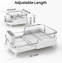 Expandable Stainless Steel Dish Drying Rack for Kitchen Counters