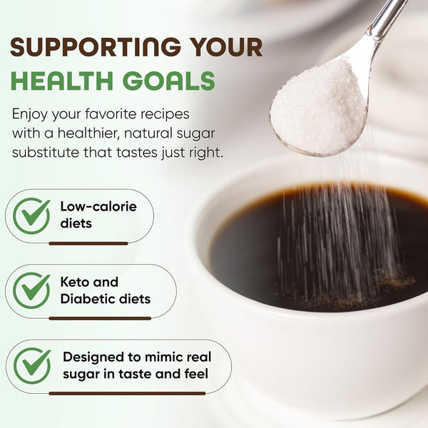 Morning Pep Allulose Sweetener 4 lb - Zero Calorie, Non-GMO, Keto, Kosher Sugar Alternative