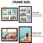 Vittanly 11x14 Collage Picture Frame, Displays 5Pcs 4x6 Pictures with Mat or 1Pcs 11x14 without Mat for Wall Mounting, Picture Frames Collage Wall Decor in Black, 1 Pack