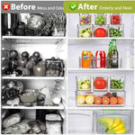 10 Pack Refrigerator Pantry Organizer Bins - Stackable Fridge Organizer Bins