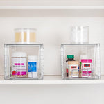 Vtopmart 4 Pack Large Stackable Storage Drawers for Kitchen and Bathroom