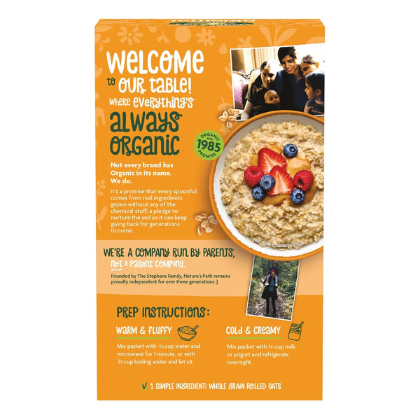 Nature's Path Organic Original Instant Oatmeal, 14 oz (Pack of 6), Non-GMO