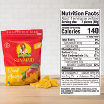 Sun-Maid Dried Mango Slices in 15 oz Resealable Bag with Cane Sugar