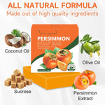 Natural persimmon soap bar for body odor control and deodorant use
