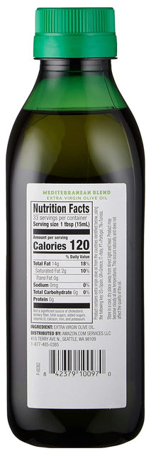 Amazon Fresh, Mediterranean Extra Virgin Olive Oil, 16.9 Fl Oz