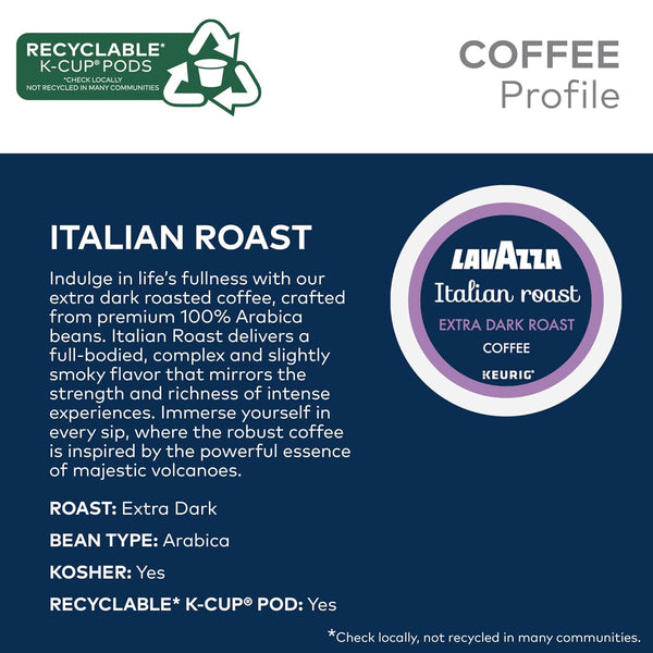 Lavazza Coffee Variety Pack, 64 Count, Keurig Single-Serve K-Cup Pods