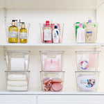 Clear Stackable Storage Bins with Lids for Pantry Organizer and Storage
