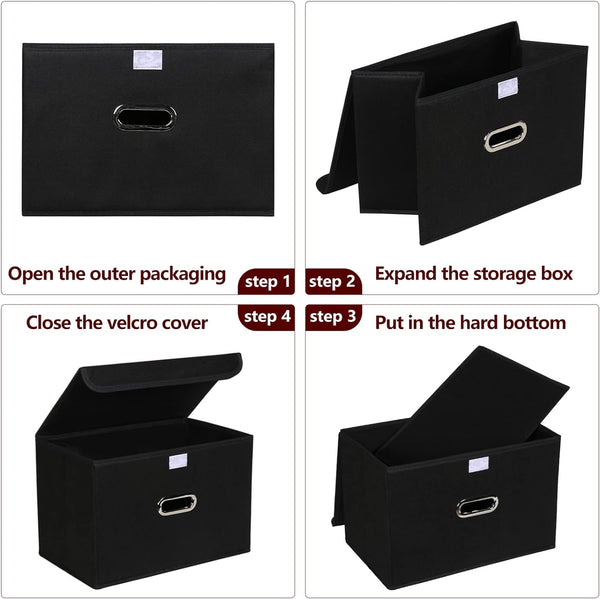 StoreOne Fabric Storage Cube Bins for Home and Bedroom Organization