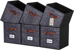 DECOMOMO Storage Bins, Sage Green, 6-Piece Set, 10.5" x 11"