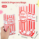Essenya 202 Pcs Popcorn Bags with Popcorn Scoop and Salt Shaker