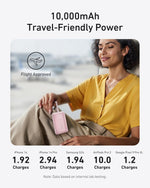 Anker Portable Charger, 10,000mAh 30W Power Bank, USB-C in and Out Fast Charging Battery Pack, Travel Essential Phone Power Bank, for iPhone 17/16, Galaxy and More (Black, 10000.00, Milliamp Hours)