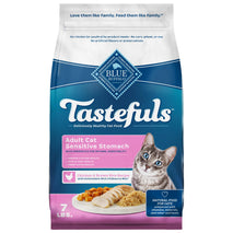 Blue Buffalo Tastefuls Adult Dry Cat Food, Sensitive Stomach Formula, Made in USA, Chicken Recipe, 7-lb Bag