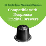 Amazon Fresh Espresso Dark Roast Aluminum Capsules for Nespresso Original Brewers