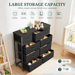9-drawer dresser with storage and anti-tip kit for bedroom and entryway