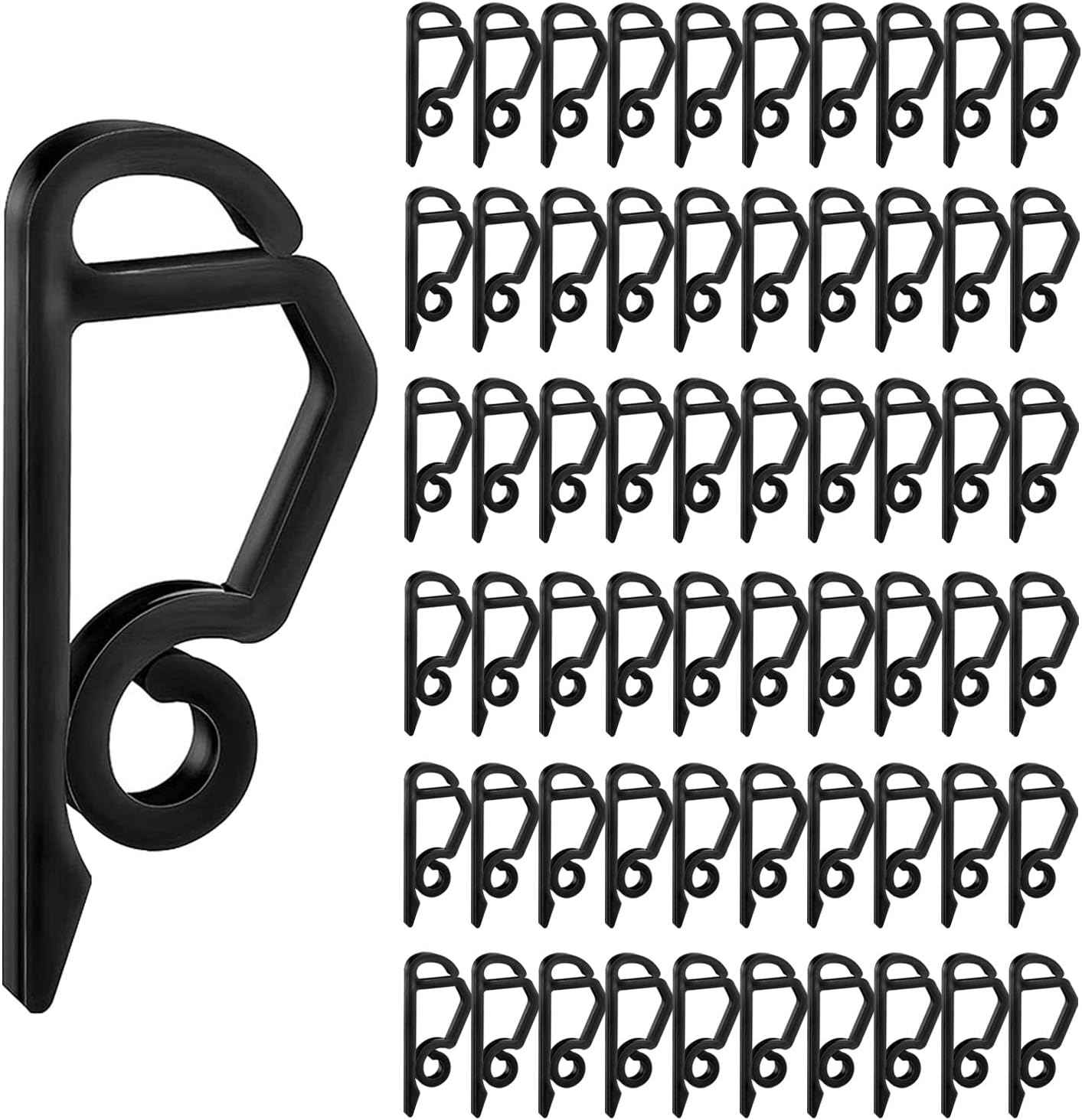 120PCS Weatherproof Outdoor Light Clips - Mini Plastic Gutter Hanging Hooks for Christmas & Holiday Decoration (White)