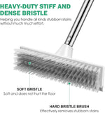 SetSail Floor Scrub Brush 51-Inch Adjustable Handle 2 in 1 Scrape Brush Stiff Bristle Floor Scrubber for Cleaning Shower Bathroom Garage Kitchen Wall Deck Tub Tile