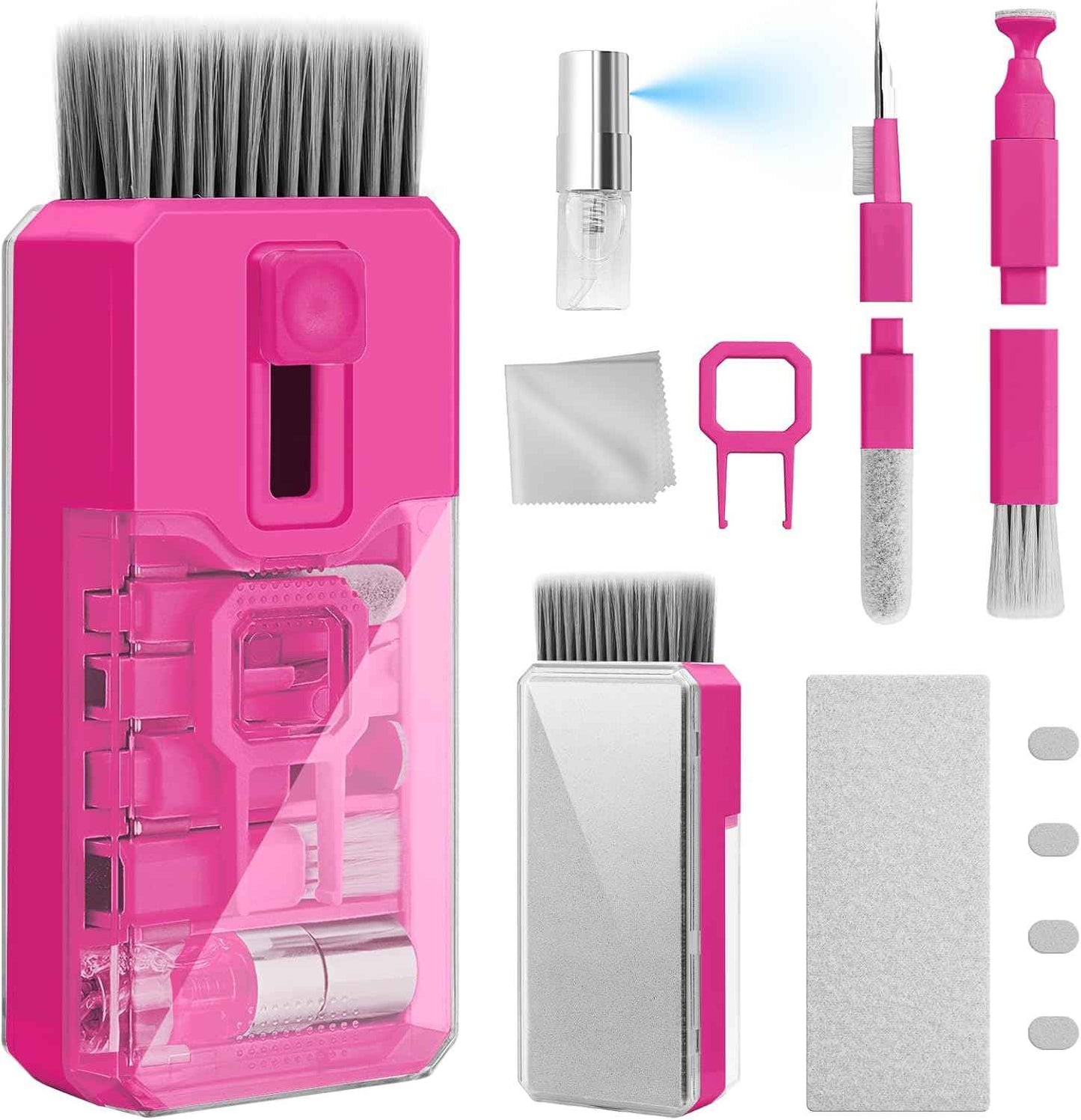 Keyboard Cleaning Kit Laptop Cleaner, 10-in-1 Computer Screen Cleaning Brush Tool, Multi-Function PC Electronic Cleaner Kit Spray for iPad iPhone Pro, Earbuds, Camera Monitor, All-in-one with Patent