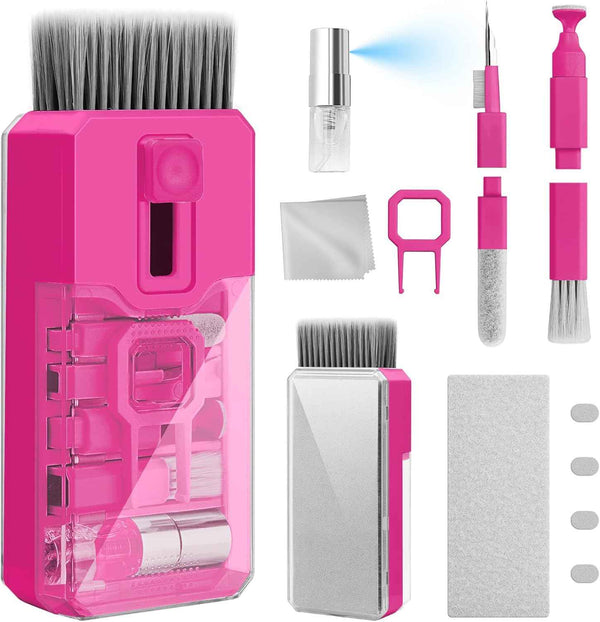 Keyboard Cleaning Kit Laptop Cleaner, 10-in-1 Computer Screen Cleaning Brush Tool, Multi-Function PC Electronic Cleaner Kit Spray for iPad iPhone Pro, Earbuds, Camera Monitor, All-in-one with Patent