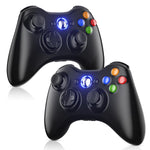 Gamrombo Xbox 360 2 Pack Wireless Controller Replacement for 360 & Slim with Windows PC Compatibility