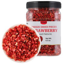 Premium Freeze Dried Strawberries Pieces 6.5 Oz/185g, 100% Natural and No Additives