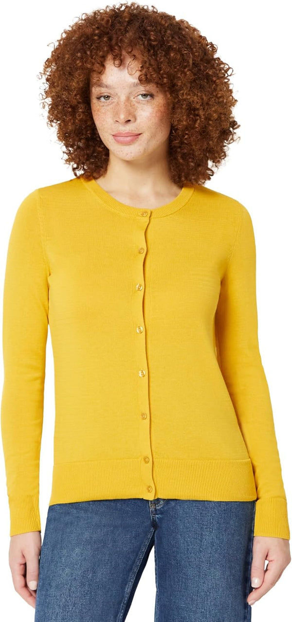 Amazon Essentials Women's Lightweight Crewneck Cardigan Sweater (Available in Plus Size)