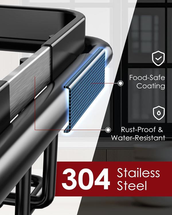 Sakugi Expandable Stainless Steel Dish Rack for Kitchen Sink