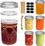 ComSaf Mini Mason Jars 4oz - 8 Pack, Regular Mouth Mason Jar with Lids and Seal Bands, Small Glass Canning Jar for Spice, Jam, Honey, Jelly, Dessert, Shower Wedding Favors, DIY Candles Decor