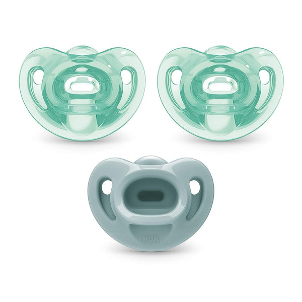 NUK Timeless Comfy Pacifiers for 0-6M Babies | 100% Silicone, BPA-Free, 5-Pack
