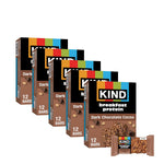 KIND Breakfast Protein Bars, Dark Chocolate Cocoa, Gluten Free, Low Sodium, 8g Protein, 30 Count