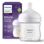 Philips Avent Natural Baby Bottles 4-Pack, Medium Flow, 9oz, SCY903/04, BPA-Free