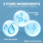 Hyaluronic acid serum for skin, 100% pure, anti-aging, intense hydration, non-greasy, paraben-free, 2oz