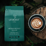 Lifeboost Coffee Ground Medium Roast - Low Acid, USDA Organic, Non-GMO, Third Party Tested