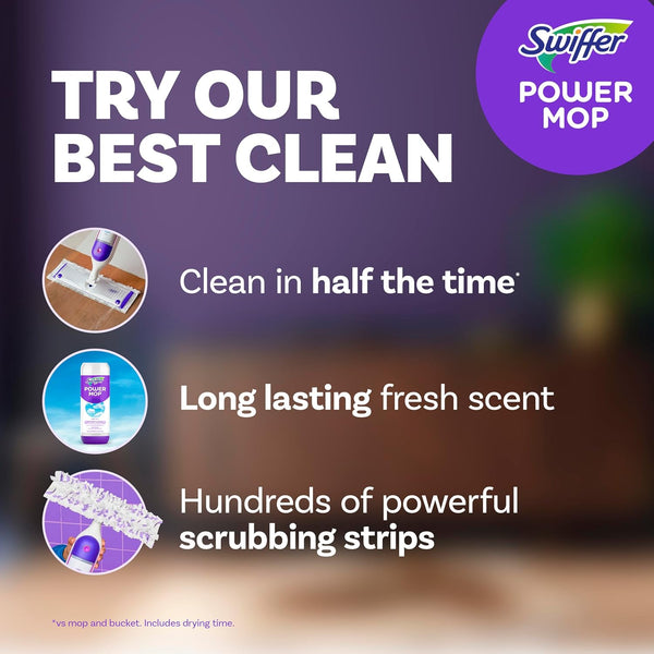 Swiffer PowerMop Multi-Surface Cleaning Kit with Fresh Scent Solution