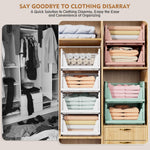 5 Pack Stackable Closet Storage Baskets for Laundry Room Wardrobe Storage