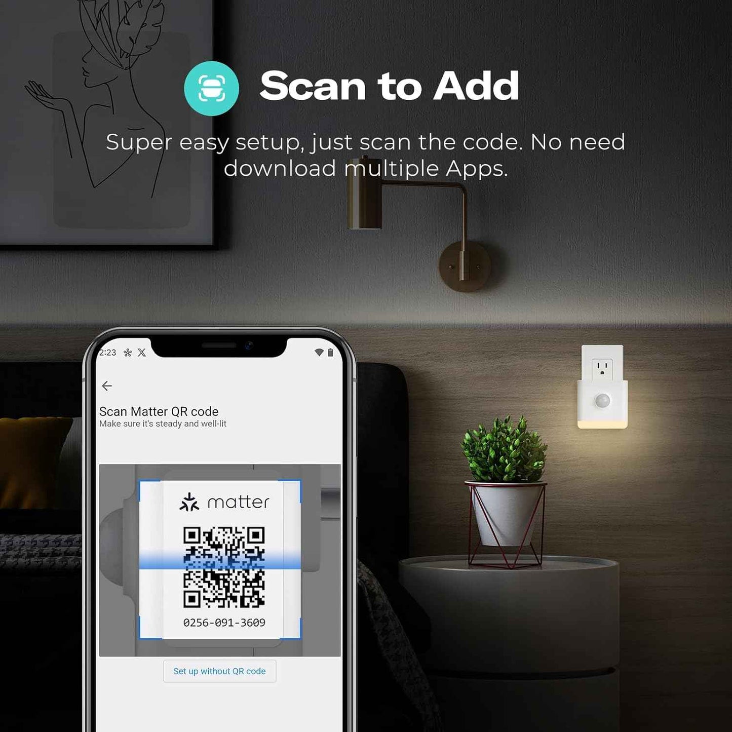 THIRDREALITY Smart Color Night Light, Matter Over WiFi, 3-1 Multi-Functionality, Work with SmartThings, Google Home, Apple Home, Alexa