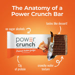 Power Crunch Protein Energy Wafer Bars, 12 Count, Peanut Butter Fudge, 1.4 Ounce