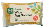 365 by Whole Foods Market organic wide egg noodles 16 oz, made with organic durum wheat semolina and cage-free eggs