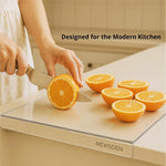 Acrylic cutting board with counter lip for kitchen countertop protection