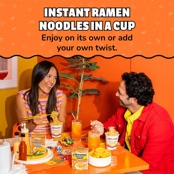 Maruchan Instant Lunch Ramen Noodles, Chicken Flavor - Japanese-Style Instant Noodle Soup, Ready in 3 Minutes