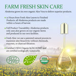 aloderma organic 96% aloe vera gel hydrating face body after-sun care 7oz