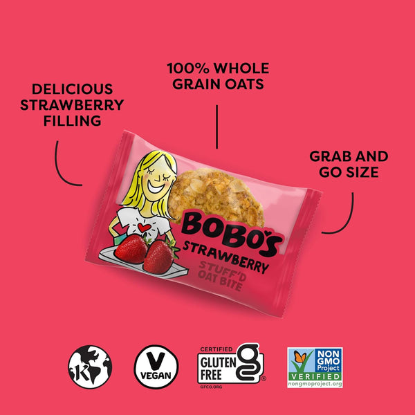 Bobo's Oat Bites Variety Pack, 30 Count, 1.3 oz Bites, Gluten Free Whole Grain Rolled Oats