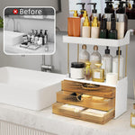3-Tier Bathroom Counter Organizer with Drawers for Makeup and Storage